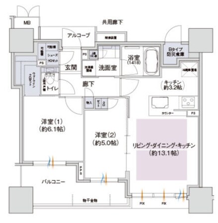 THE CROSS CITY TOWERの物件間取画像